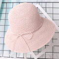 Female Summer Fisherman Straw Hat Sunscreen Sunhat Korean Style Foldable Outing Wide Brim Beach hat